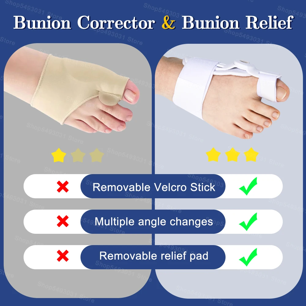 Bunion Corrector Unisex Foot Hallux Valgus Braces Rotatable Toe Separator Straightener Adjustable Pedicure Finger Toe Corrector