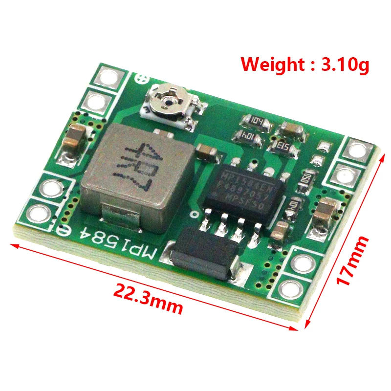 Ultra-Small Size DC-DC Step Down Power Supply Module MP1584EN 3A Adjustable Buck Converter for Arduino Replace LM2596