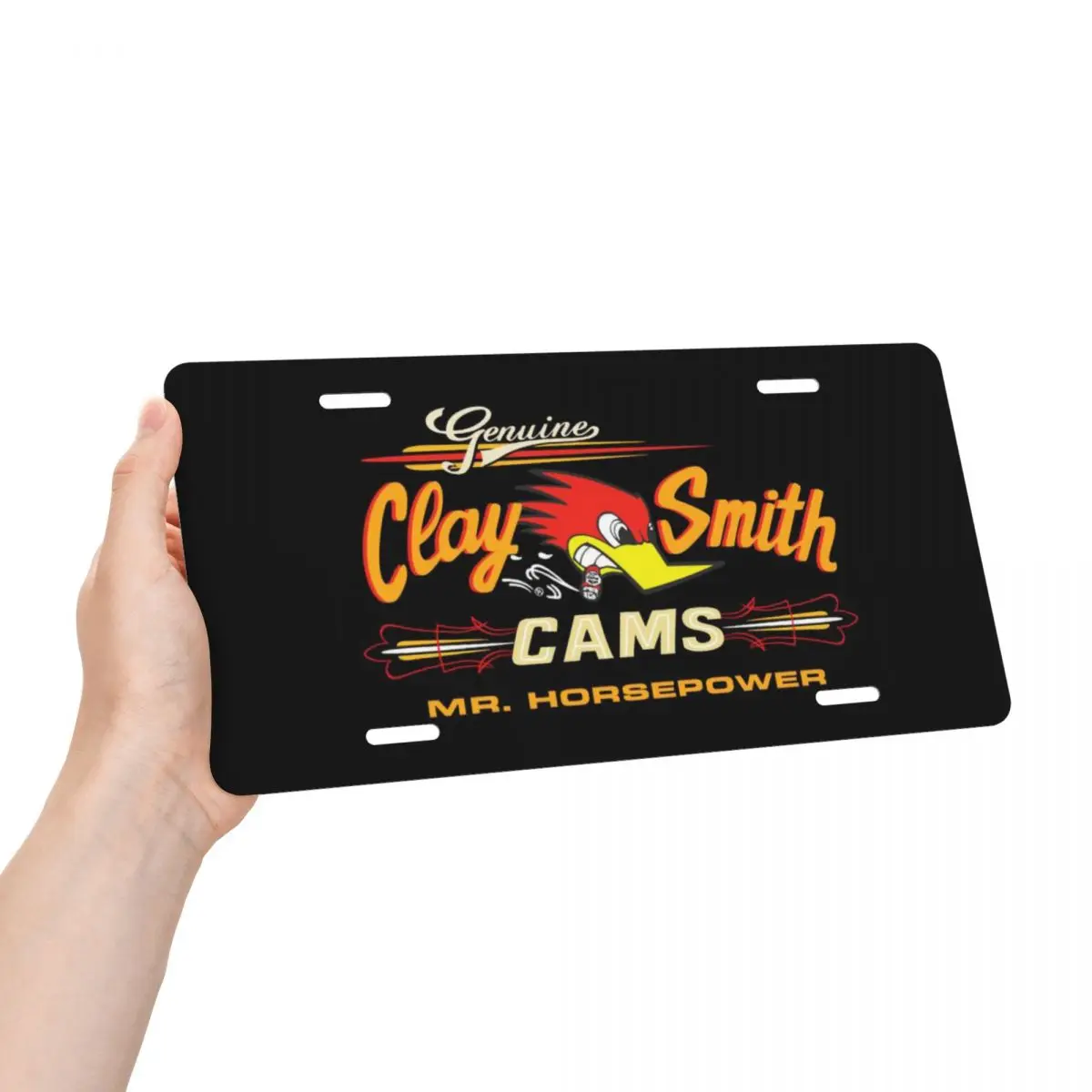 Custom Clay Smith Cams License Plate Racing Motor Motocross Decorative Car License Plate Cover Aluminum Vanity Tag 6x12 Inch