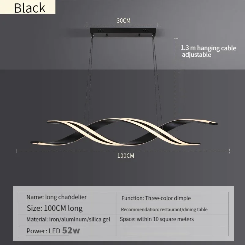 JIANKEXING Nordic Luxus Moderne Einfachheit Kreative Persönlichkeit Designer Anhänger Licht Gold Schwarz Restaurant Schlafzimmer LED Bar Fernbedienung Dimmen 4