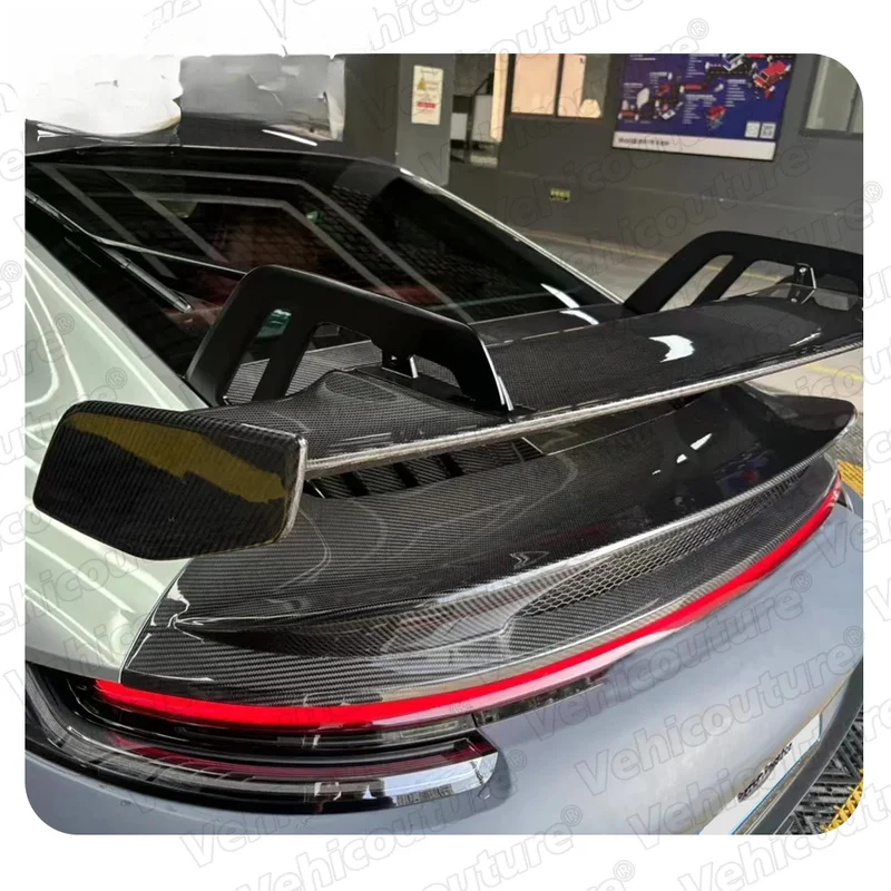 Gloss Carbon Fiber GT3 Wide Trunk Wing No-Drill Install Sport Coupe 2020+ Exterior Upgrade Kit