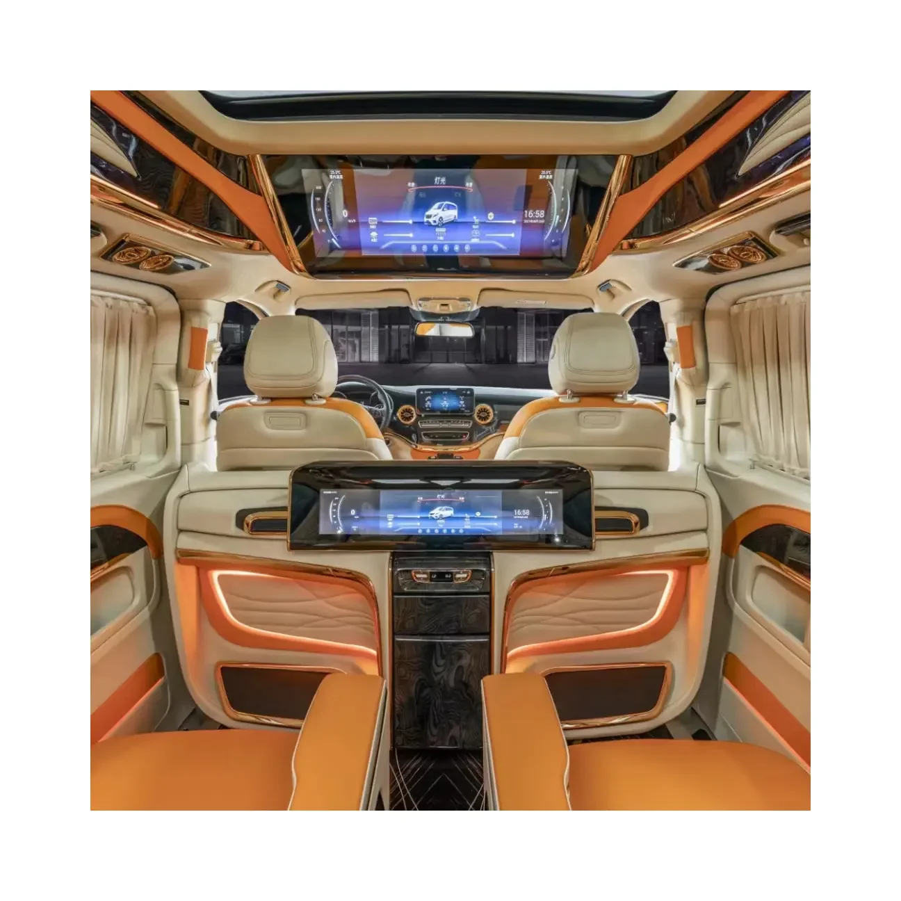 New Design Luxury Partition Interior Upgrade Modified  Kits Customize for Mercedes Benz W447 VITO V-class Metris Sprinter HIACE