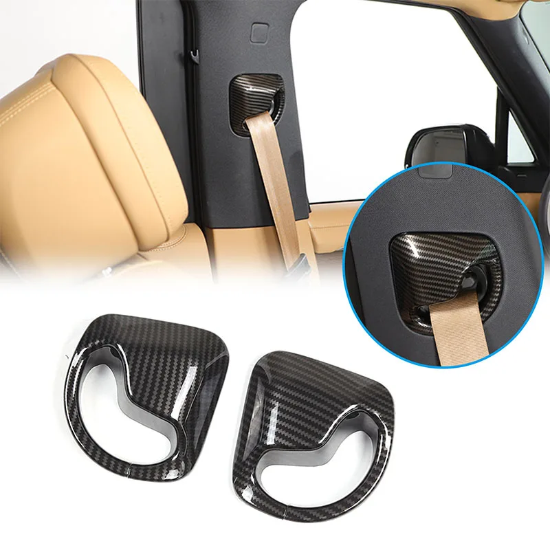 Couverture décorative de ceinture de sécurité avant en fibre de carbone ABS pour Land Rover Range Rover Vogue L460 2023-2025, accessoires intérieurs de voiture