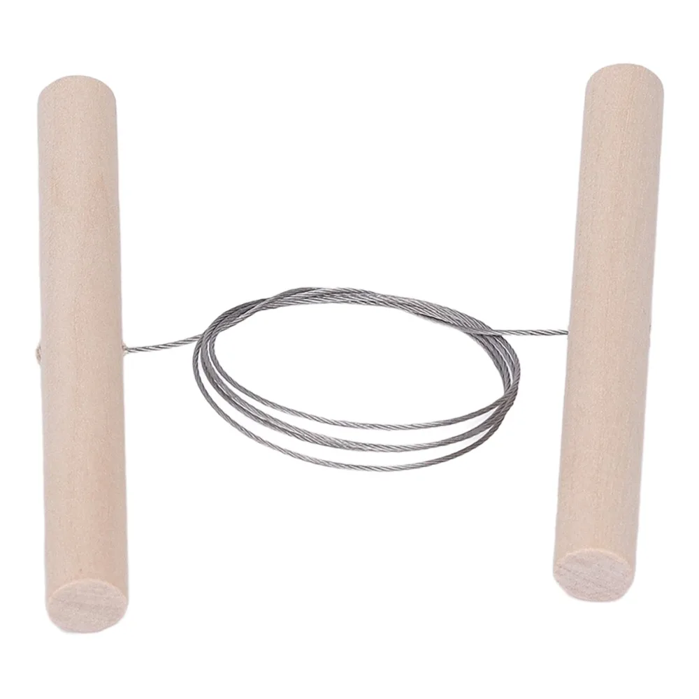Stainless Steel Wire Wire Clay Cutter Wood Easy to Use Clay Sculpture Cutter Wooden Handles Pottery Wire Tools Earthenware Clays
