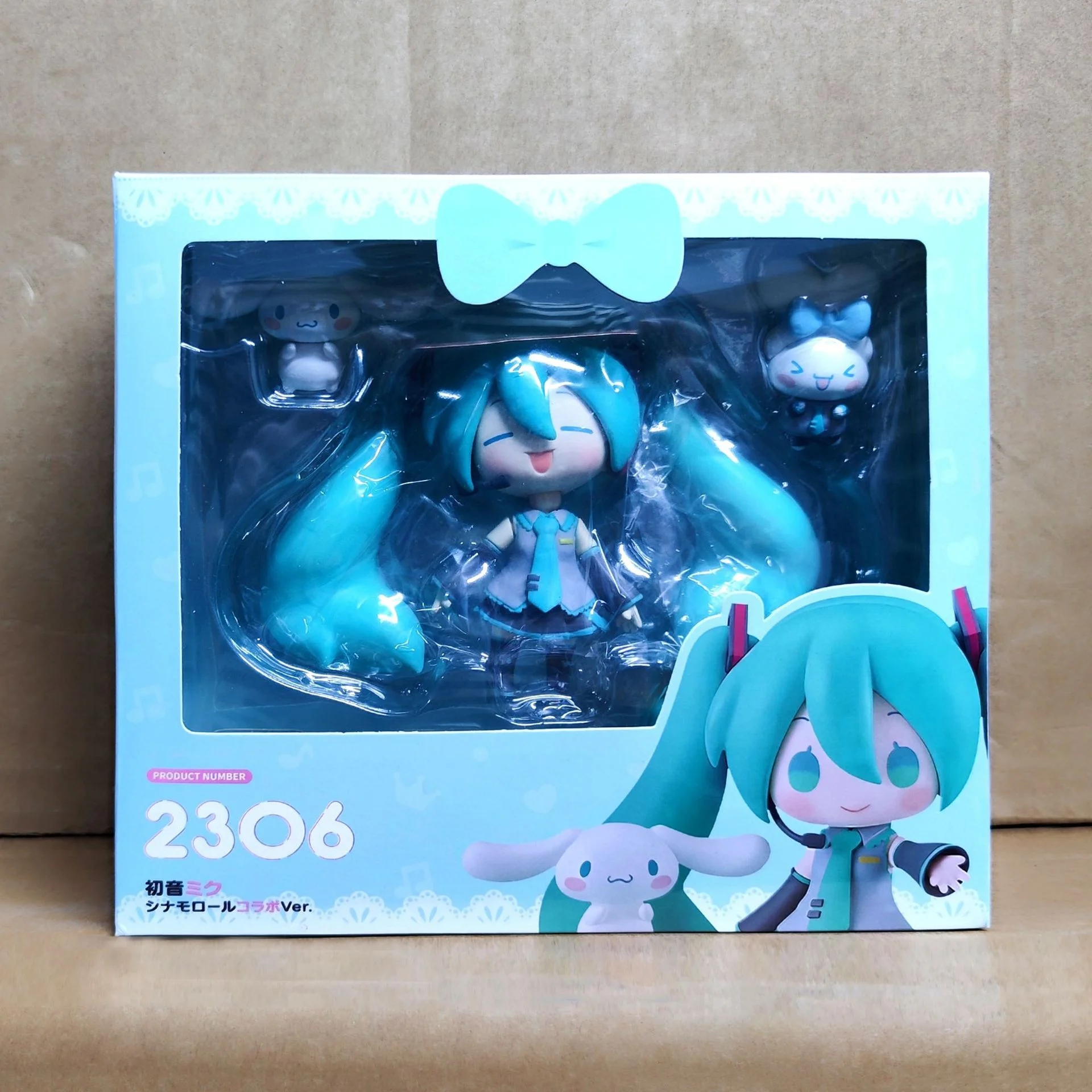 初音ミク-アクションアニメフィギュア-2306、サンリオボーカロイドコレクタブル、交換可能な顔、可動関節