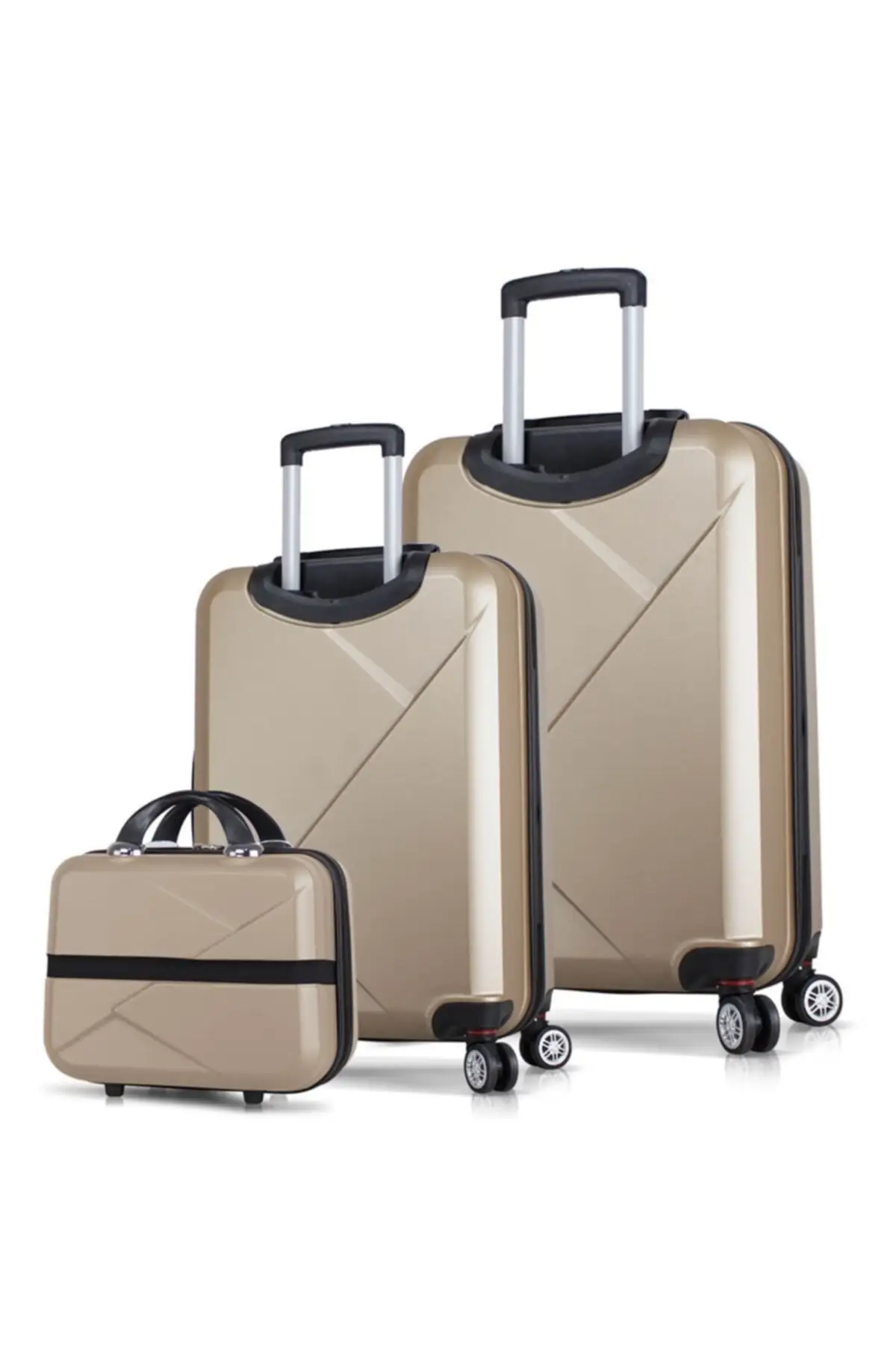 Cabina dorada de 3 asientos, bolsa de maquillaje irrompible, bolsa de viaje, bolsa de viaje, entrega rápida y segura