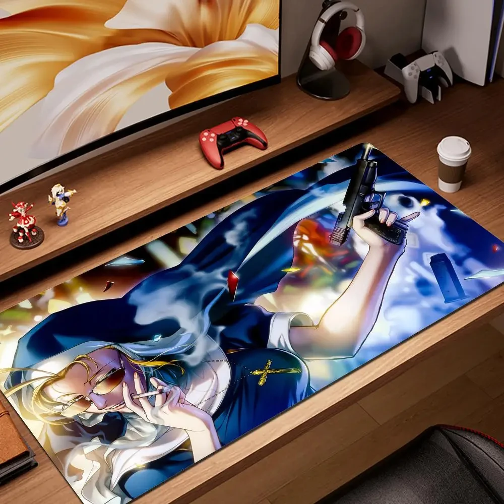 Anime Black Lagoon Mousepad Large Gaming Mouse Pad LockEdge Thickened Computer Keyboard Table Desk Mat