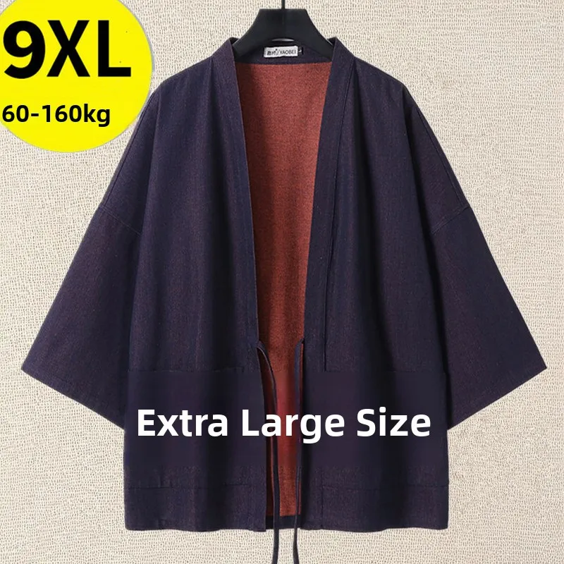 

Double-Sided Wear Retro Japanese Sle Dao Pao Windbreaker Jaet plus Size Hanfu Men's Clothing 300 Pou New Denim Chinese...