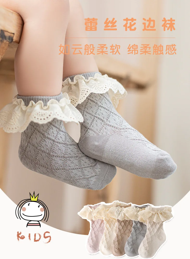 Children Princess Socks Cotton Kids Girls Socks With Big Bows Knee High  For Girls Newborn Baby Long Sock Autumn Winter Style