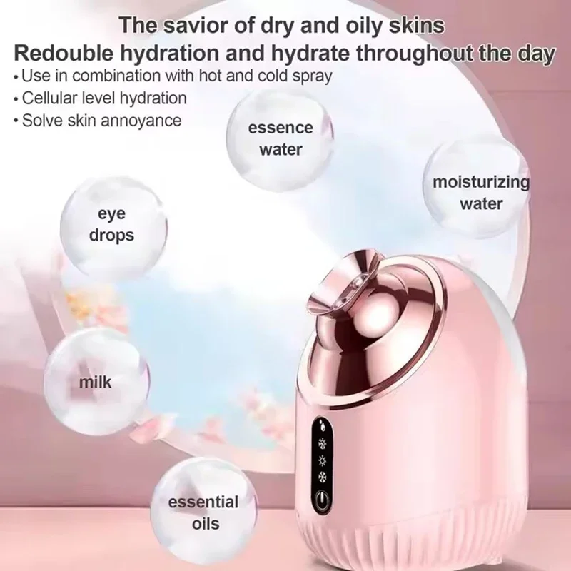 Vapeur pour le visage, pulvérisateur à brume Nano, nébuliseur froid et chaud, humidificateur de Sauna pour le nettoyage des Pores, SPA hydratant