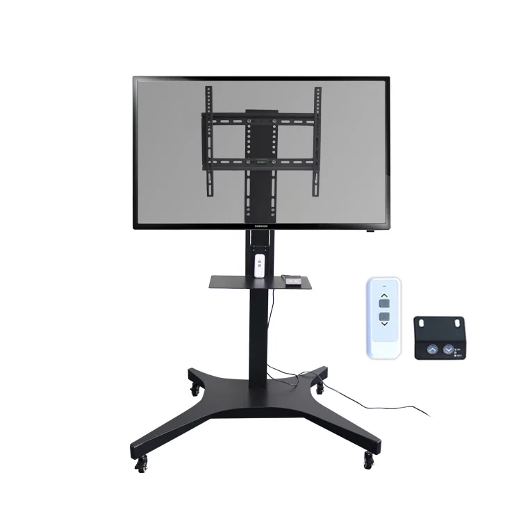 Mobile TV Wall Mount 42-70 Inch Height Adjustable Mobile TV Cart TV Brackets Trolley Stand