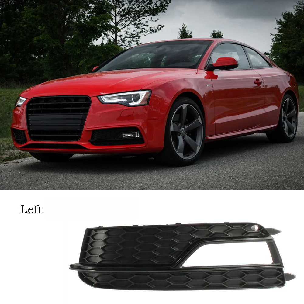 1pcs For Front Car Fog Lamp Black Trim Grill For A5 For S-Line For S5 2013-2016 OE:8T0807681K-Left/8T0807682K-Right Accessories