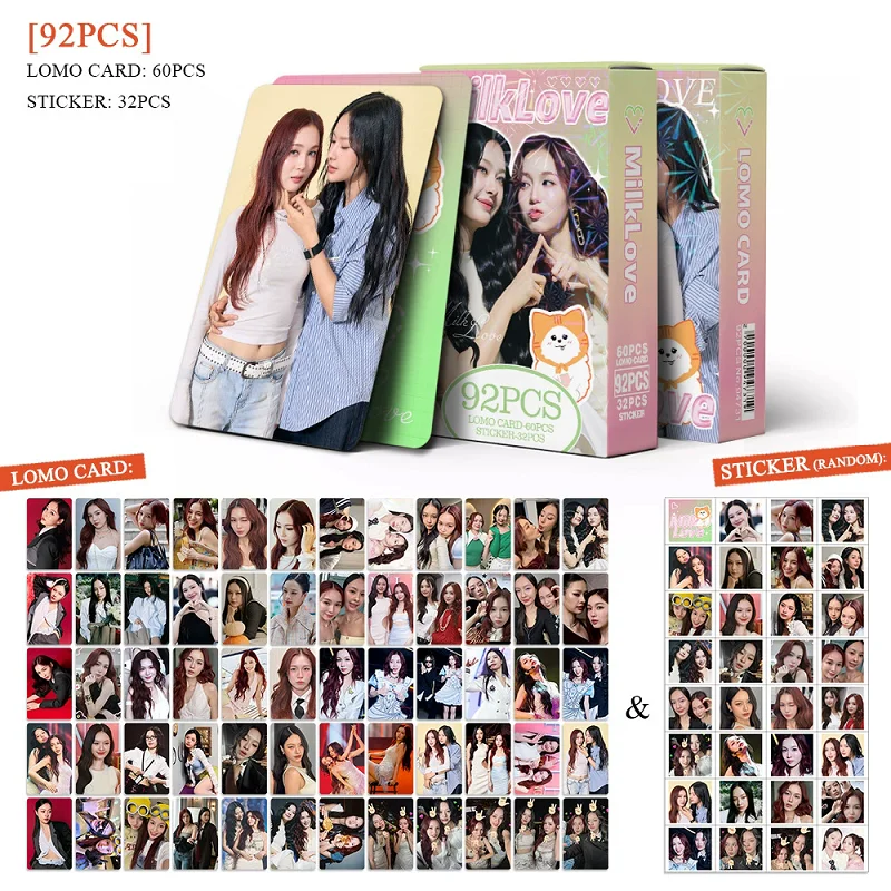 MilkLove Thai GL Star 92Pcs Photo Cards Set Thai Actress 60 Portrait LOMO Cards 32 Decor Stickers For Party & Birthday Gift image 2