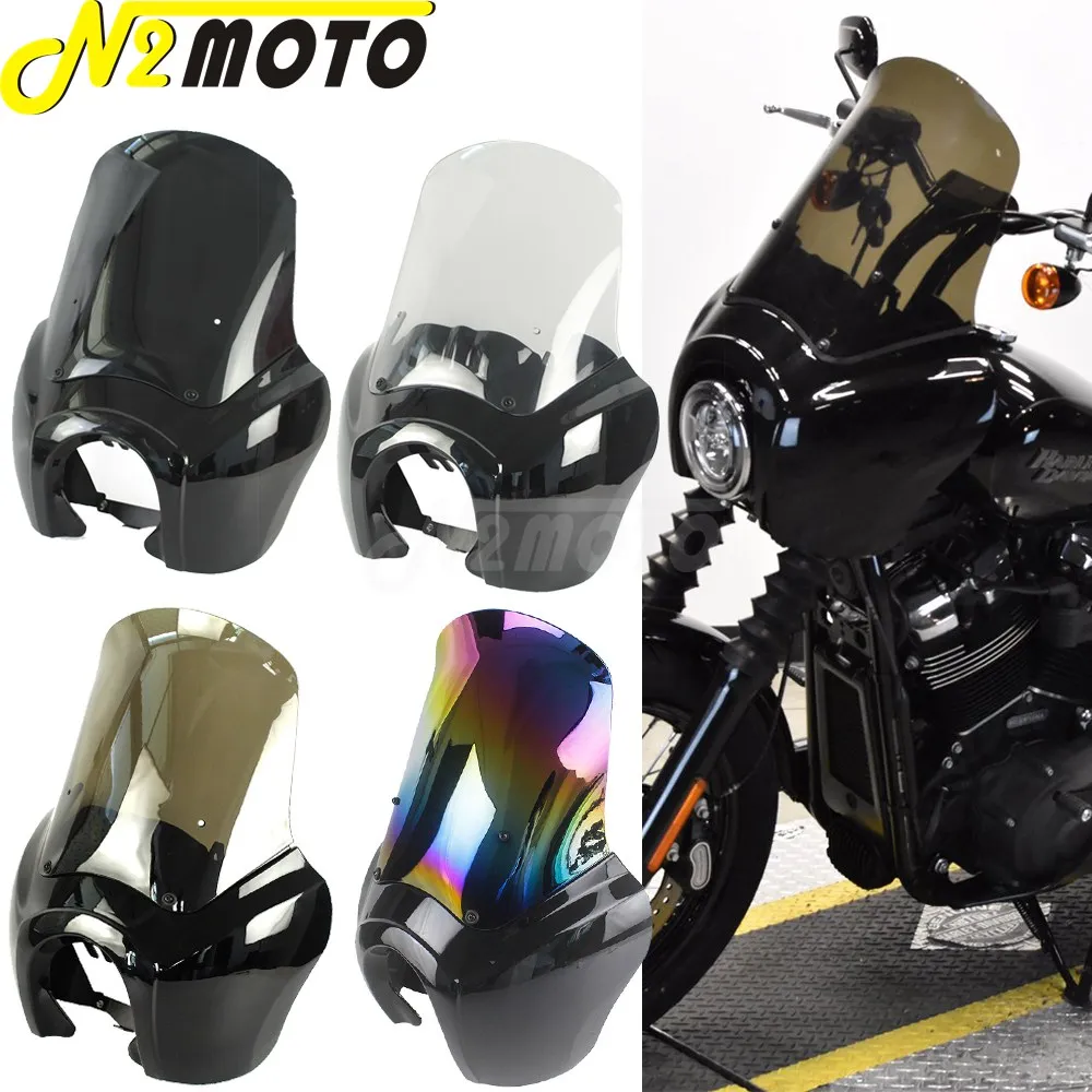 

Motorcycle 5.75" Headlight Fairing Head Lamp Front Mask Cowl W/ Mount Bracket Kit For Harley Dyna Sport FXD Fat Bob Street Bob