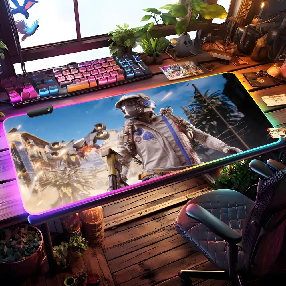 

Hot Game ARC Raiders Mouse Pad RGB Gaming Mouse Pad Desk Mat HD Gamer Large LED Light XXL MousePads
