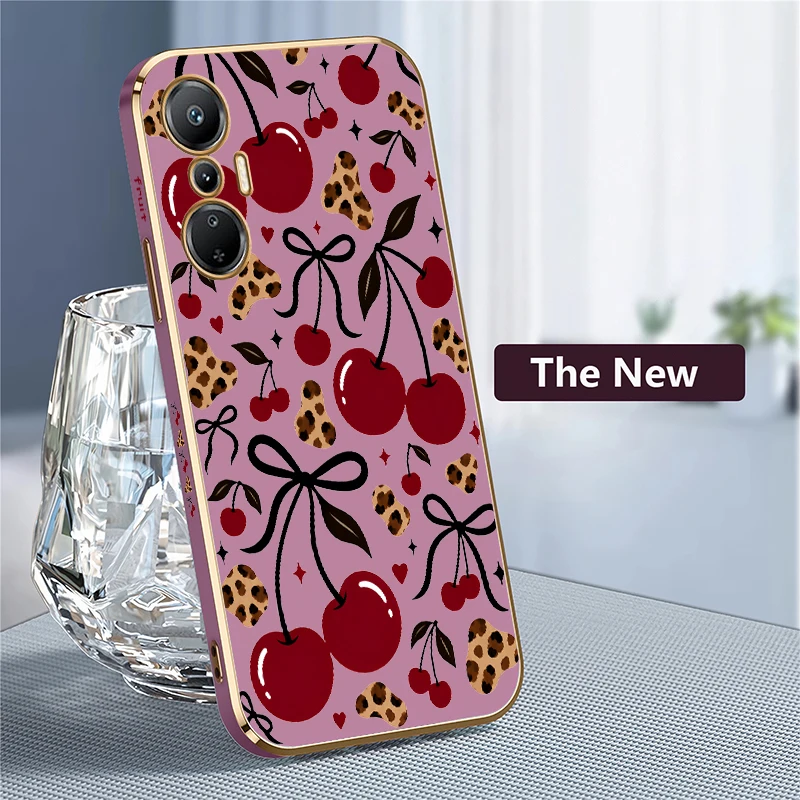 Luxury Wine Red Cherry Leopard - Luxury Plating Case 评论和价格