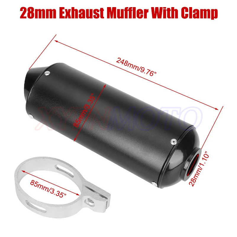 1 Set Motorcycle Exhaust Muffler 28mm / 32mm / 38mm Exhaust Pipe Tail Section Silencing System For Dirt Pitbike Atv Dropshipping - view 6