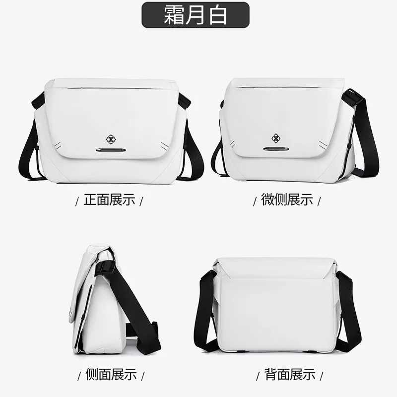 Shoulder Bag Men Casual Lightweight Crossbody Bag Waterproof Portable Men Bag Durable Multi Pocket Adjustable Compact Breathable