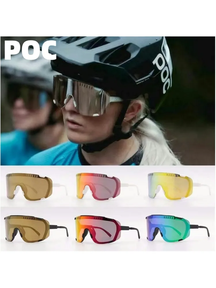 AliExpress NONE POC DEVOUR Road Bike Cycling Glasses Outdoor Windproof Riding Goggles UV400 Anti-glare Bicycle Eyewear for Men Women