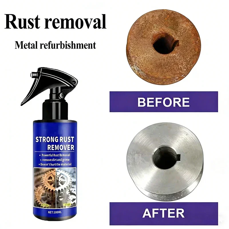 1/3pcs Rust Remover Spray Powerful Metal Car Bike Household Tools Providing Surface Protection Car Brake Pads Iron Metal Surface