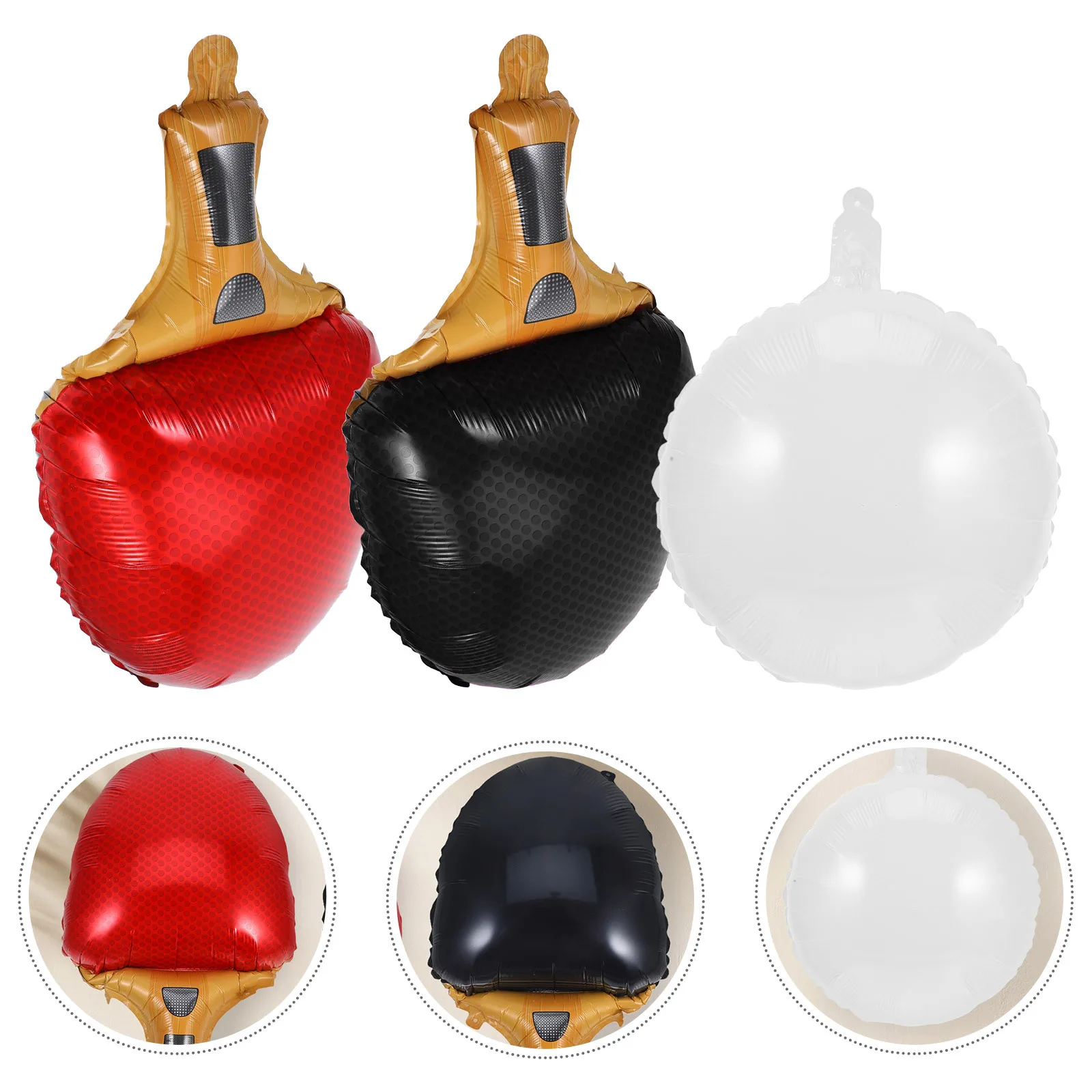 

1Set Table Tennis Balloons Sturdy Leakresistant Foil Balloons for Sports Themed Parties Events Paddle Table Tennis Party Prop