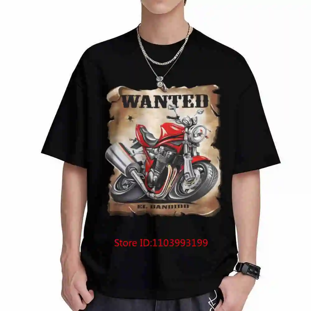 Bandit Motorcycle GSF Biker El Bandido Short Sleeve Tee 100% Cotton T-Shirt