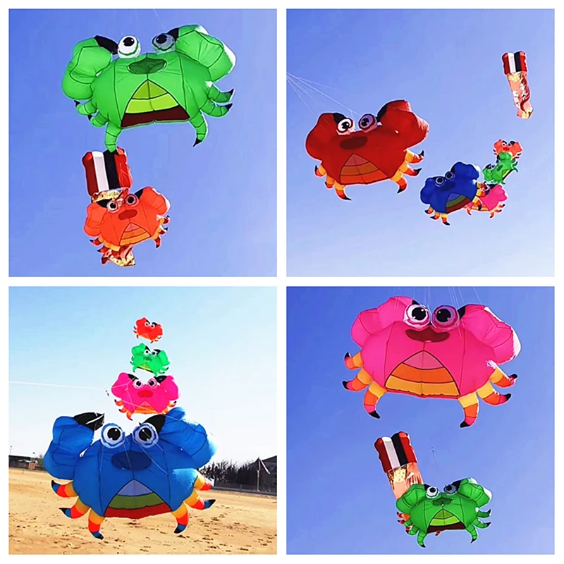 

Free Shipping Crab Kites pendant shows flying kites nylon fabric Inflatable toys Shield kite girouette rebel parachute Fun kite