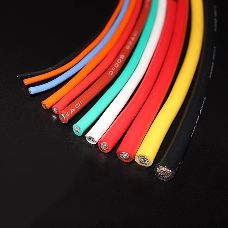 سلك كابل سيليكون ناعم 9AWG 8AWG 7AWG 6AWG 5AWG 4AWG 2AWG 35mm2 مقاوم للحرارة 200 ° مقاومة البرد -60 ° #4
