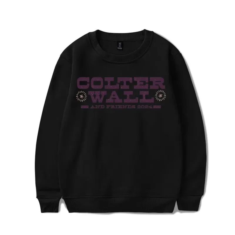 Colter Wall And Friends Tour 2024 Crewneck Long Sleeves 2D Capless Sweatshirts Women/Men Singer Long Sleeves Sweater Hoodies