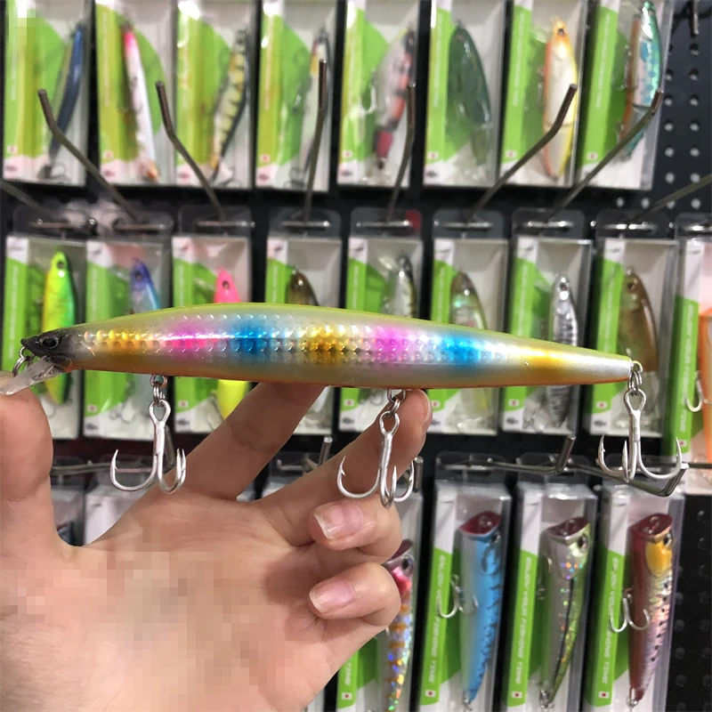 9119 LURETV SOME STYLEXM-145N Escala Louca Mino Sistema de Superfície de Água de Longo alcance Cebo Falso na Caminhada, Isca Dura de Seabass