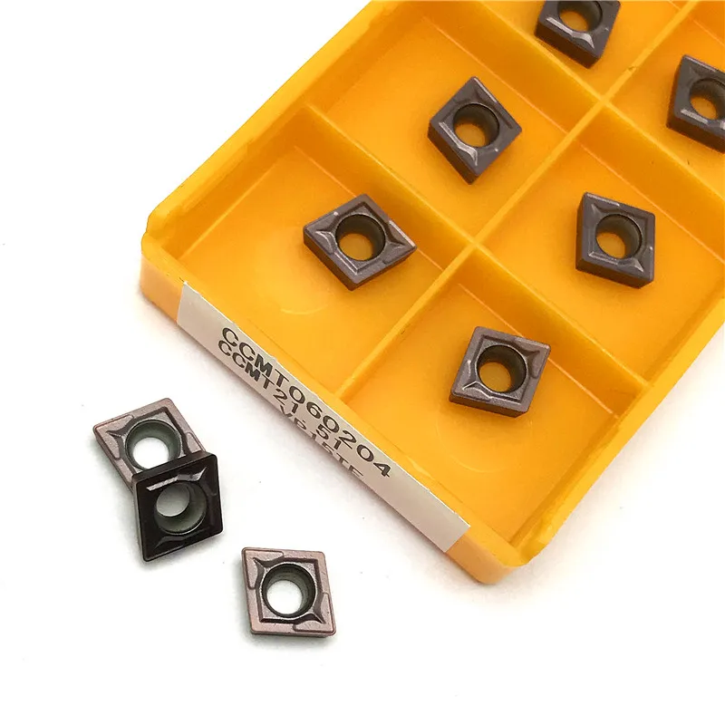 Ccmt060204 ccmt060208 vp15tf/ue6020 inserção de carboneto ferramenta de torneamento interno torno cnc ferramenta de corte processamento de aço de alta qualidade