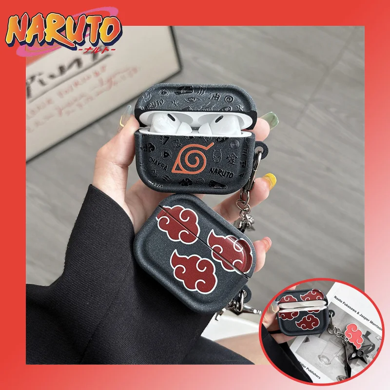 Naruto Anime-Kopfhörerhülle für Airpods Pro 2 3, transparent mit Haken, Airpods 4, stoßfeste Silikon-Schutzhülle mit vollständiger Abdeckung
