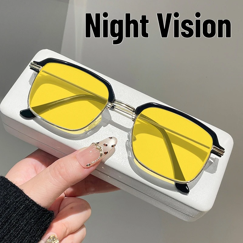 

Unisex New Fashion Full Frame Anti-blue Light Glasses Men's Anti-blue Light Night Vision Glasses Fashion Trend Computer Glasses