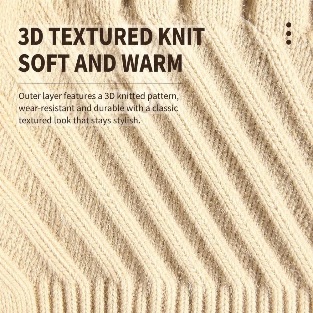 Fashion Touchscreen Winter Knitted Gloves Warm Thickened Thermal Gloves Elegant Soft Outdoor Sports Gloves Outdoor