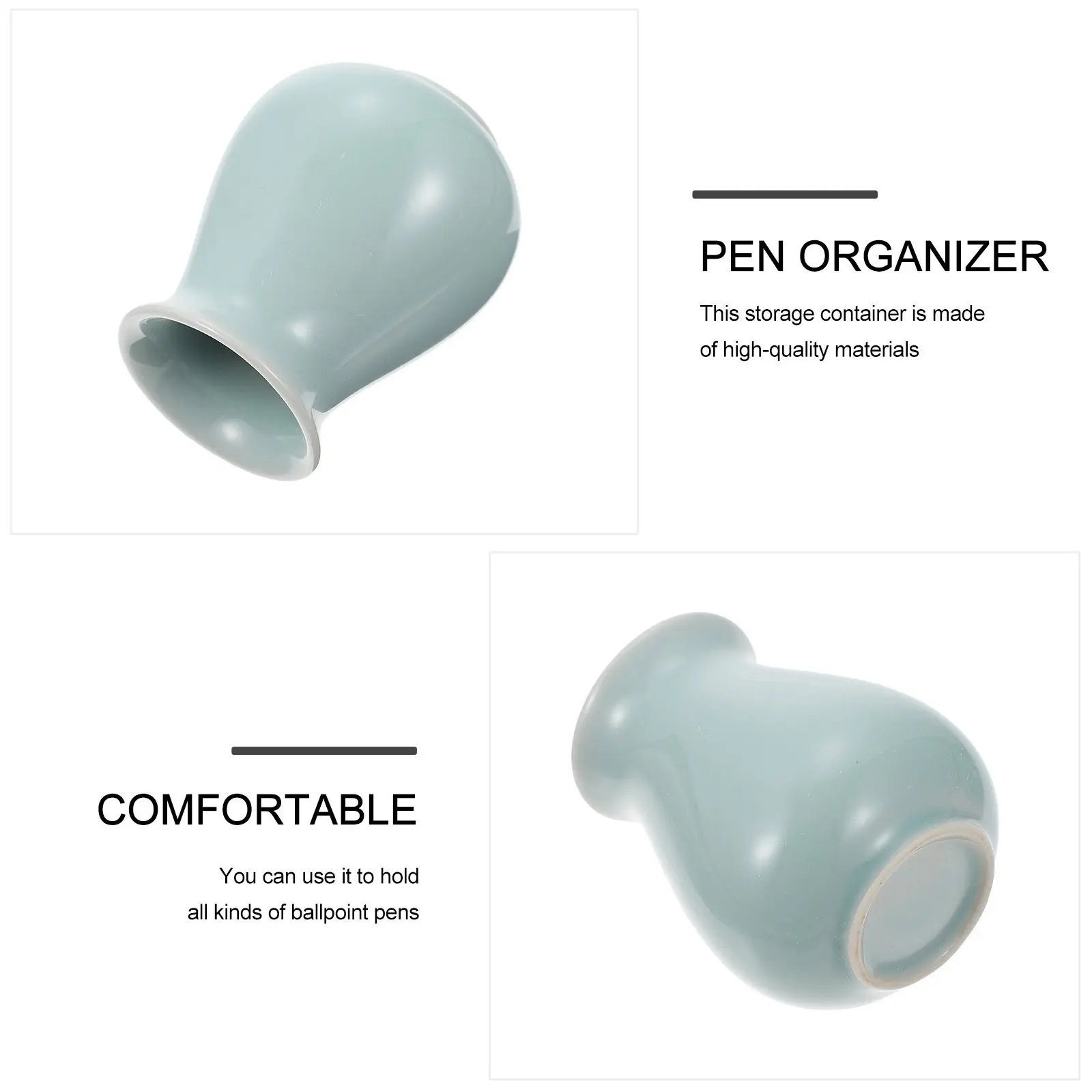 1Pcs Ceramic Pen Holder Organizer For Home Office Desk Christmas Desk Accessories Premium Stoneware Pens Pencils