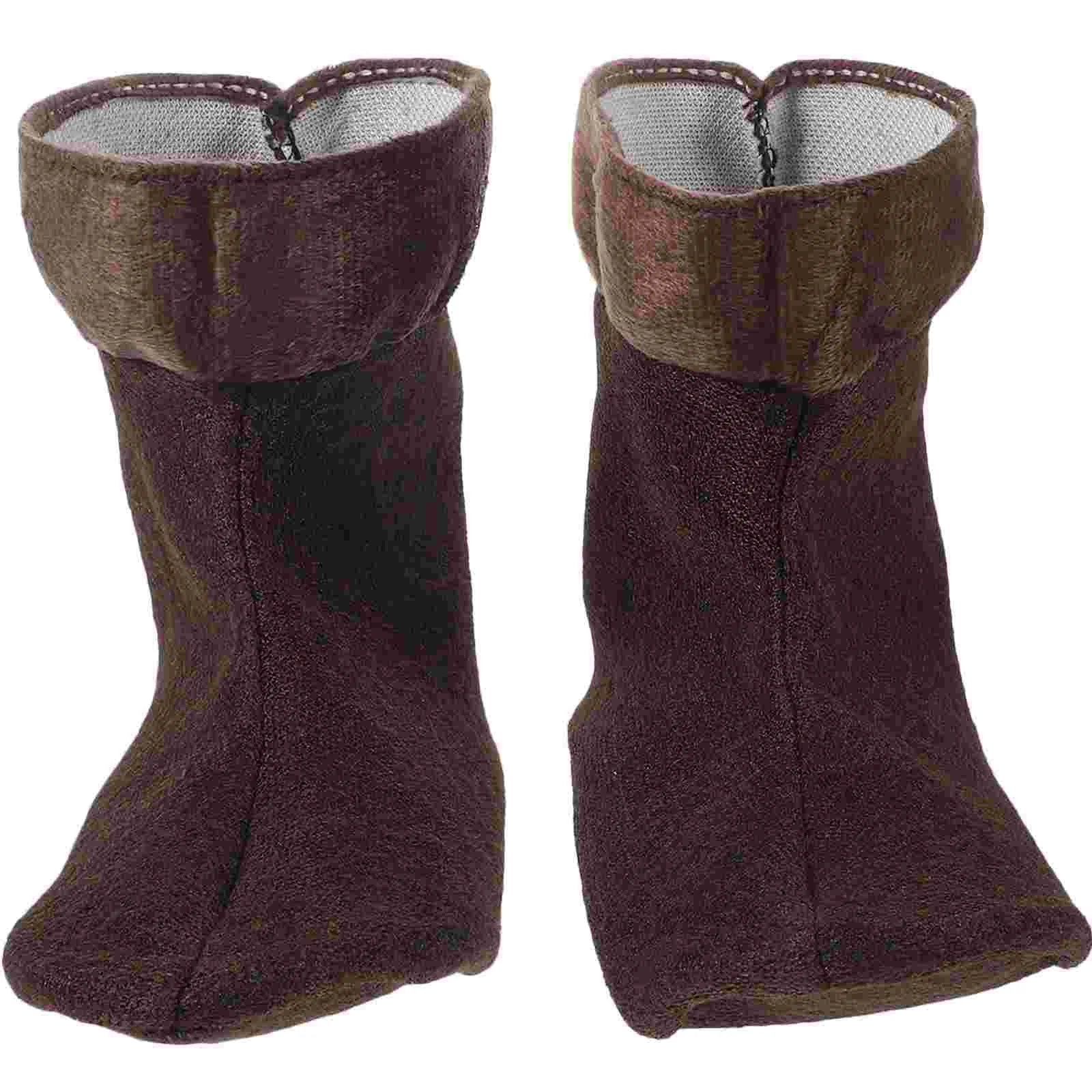 Lined Fleece Rain Boots Liners for Rubber Lining Cuffs Men Plush Hunter Socks Man