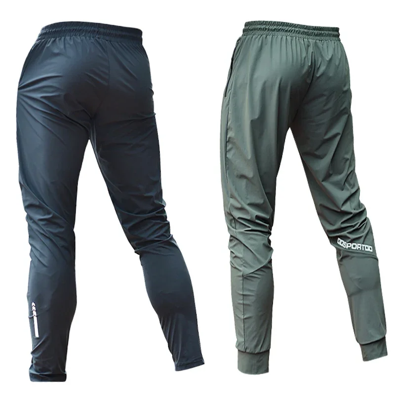 Pantalón deportivo para hombre con bolsillos y cremallera, pantalones de entrenamiento para culturismo, pantalones largos para correr, pantalones de