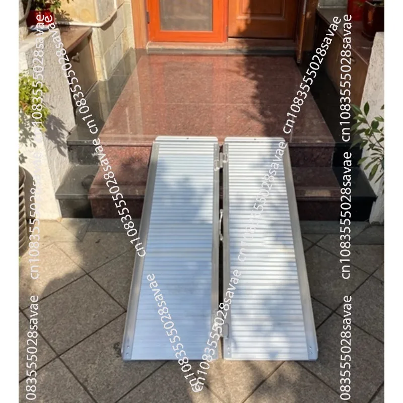 Aluminum Alloy Portable Barrier Free Ramp, Mobile Folding Staircase, Step Over Ramp Board