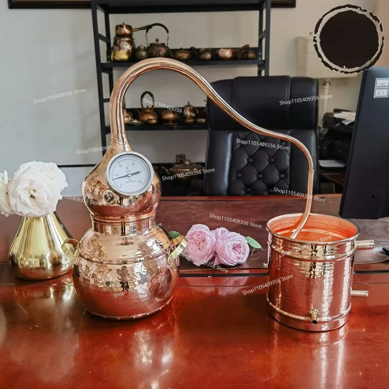 For Distillers Household Small Hydrosol Distiller Essential Oil Refiner Ancient Pure Copper Distiller Red Copper Purification