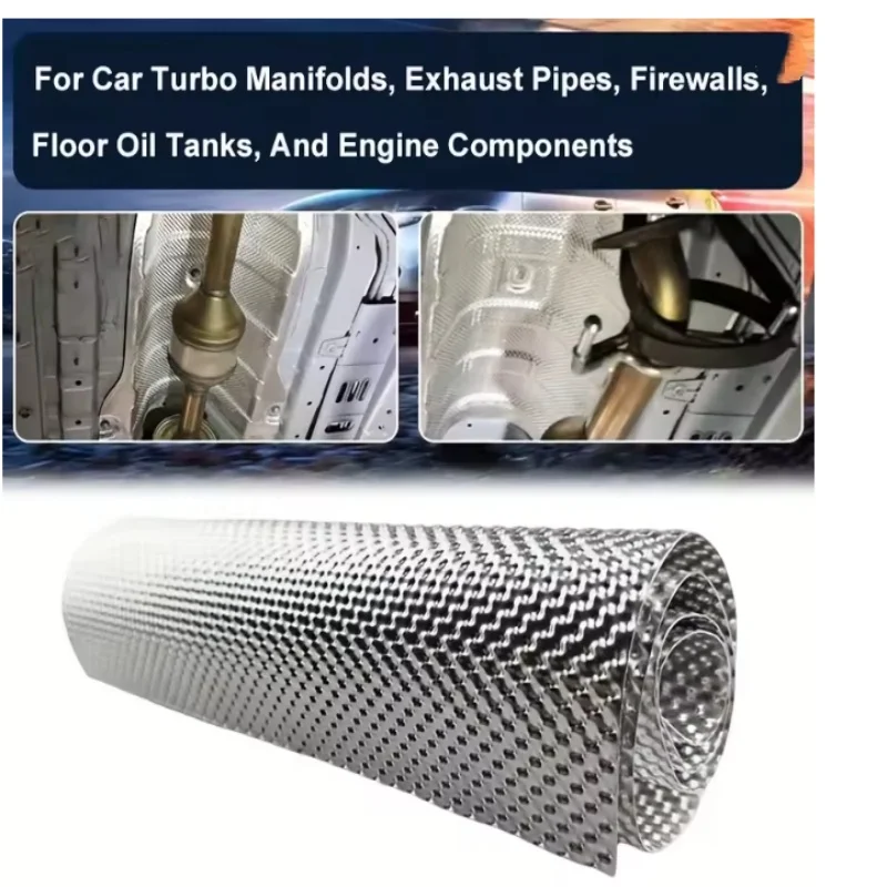 Automotive Exhaust Heat Insulation Shield Aluminum Alloy Embossed Pattern Plate for Engine Bay Under Chassis Protection