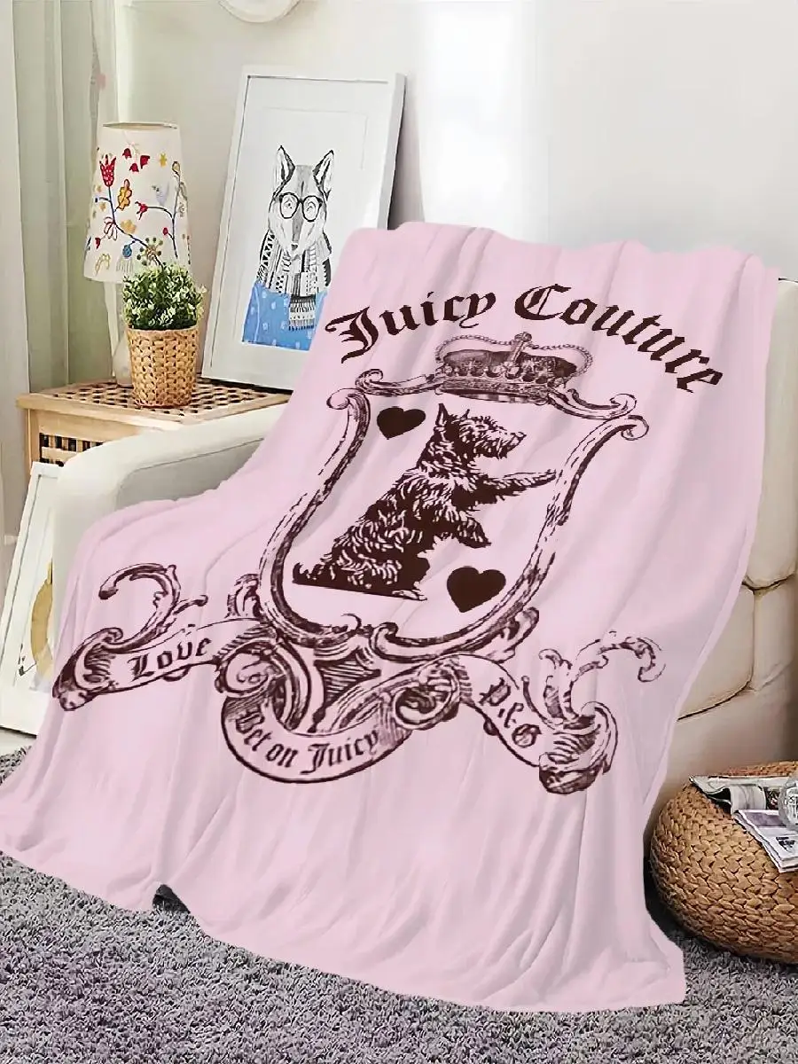 Fashion Trend Juicy Couture Throw Blanket Soft Plush for Living Room Bedroom Office Perfect Birthday Gift for Kids and Adults