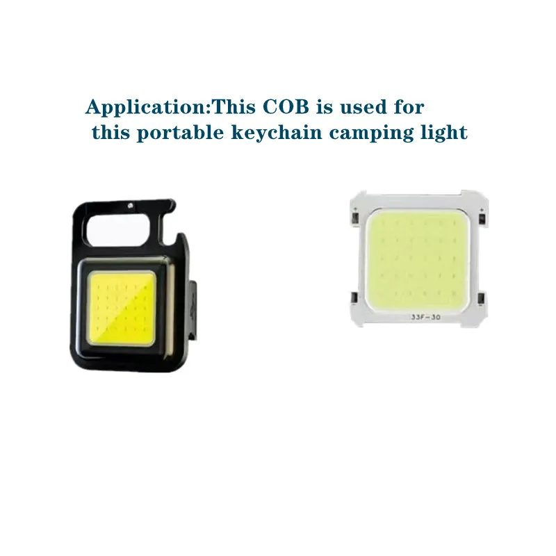 LED COB CHIP for USB portable mini keychain camping light pocket flashlight outdoor DC 2.8-3.2V max 5-15W 500-1500lm 10pcs