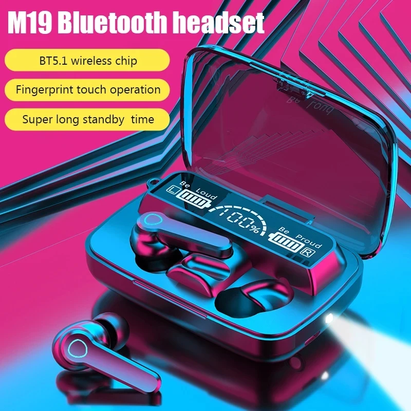 MEUYAG TWS Wireless Bluetooth Headset Noise Cancelling Power Bank Gaming Earbuds with Mic Wireless Headphone Bluetooth Earphones