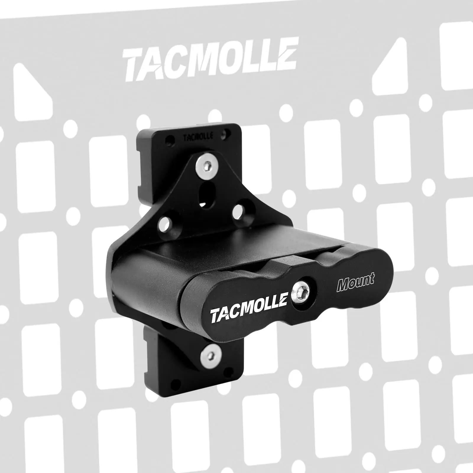 TACMOLLE Gas Can Mount Gas Can Holder Fit Tactical Rigid MOLLE Panel 1in Hole Fuel Water Container Lock for Off Road Accessories