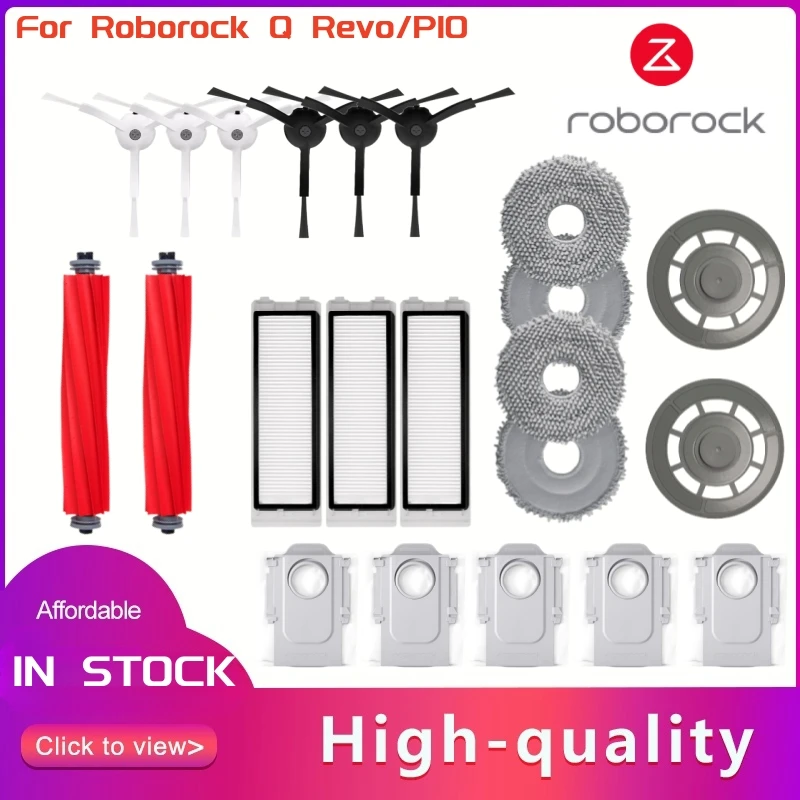 For Roborock Qrevo Robot Vacuums Cleaner Accessories Main Side Brush Hepa Filter Mop Dust Bag Roborock P10 A7400RR Spare Parts