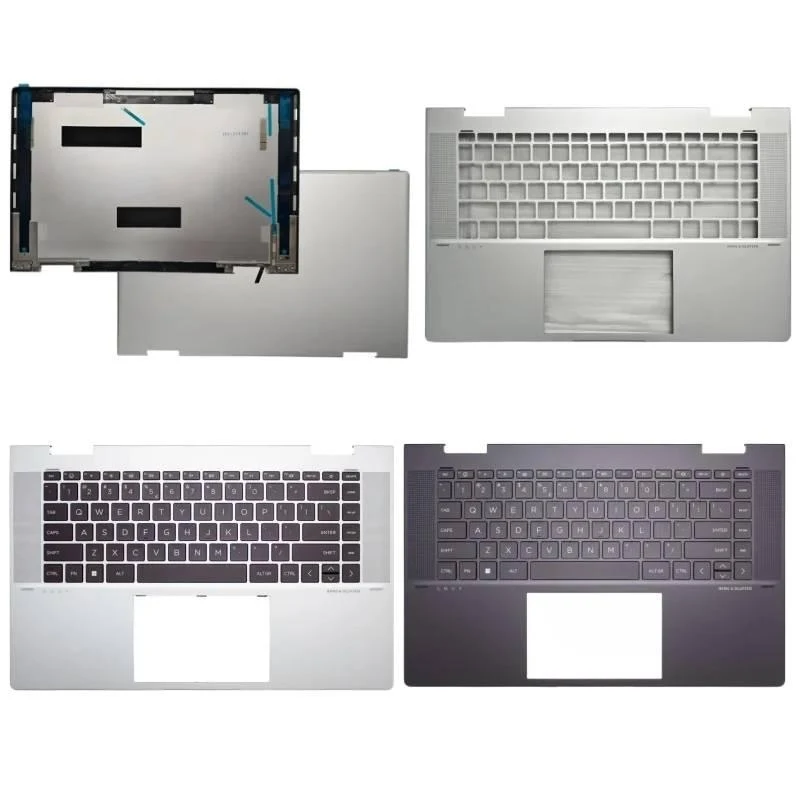 New LCD Back Cover for HP Envy X360 2 in 1 15-FE 15-FH TPN-C165-C166 Top Cover Palmrest Cover Case A