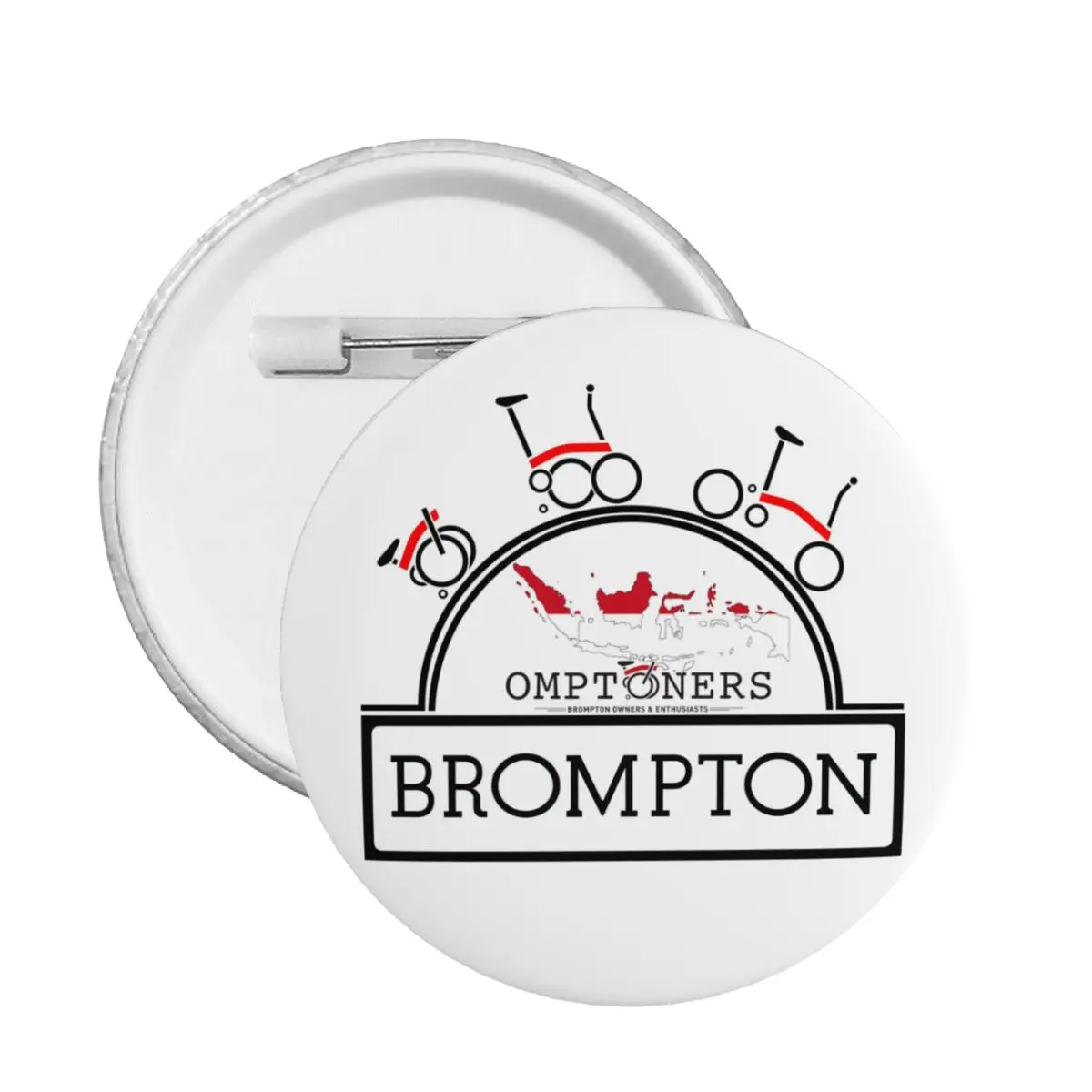 Bromptons Folding Bike Logo Pins Badges Hats Pinback Buttons Brooches Lovers Gift