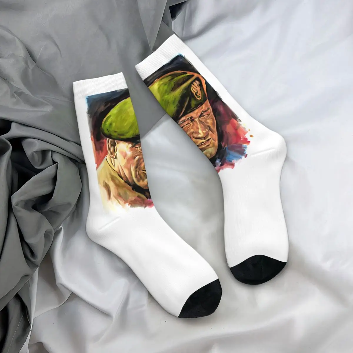 John Wayne Stockings Green Berets Graphic Harajuku Socks Winter Anti Skid Socks Men Outdoor Sports Comfortable Socks