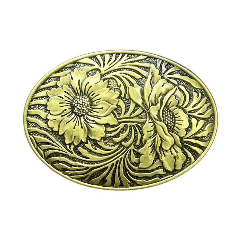 

Stylish floral belt buckle Western style