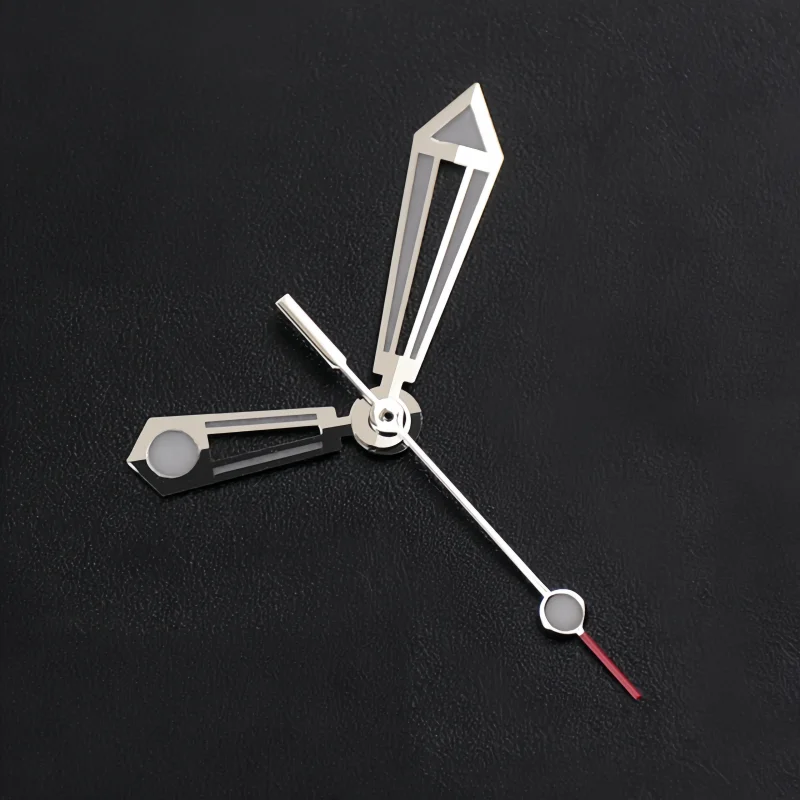 عالية الجودة الجوف الفضة الأيدي الأخضر والأزرق الجليد الانارة ل NH34 NH35 NH36 ساعة يد تعمل بالحركة اكسسوارات تعديل DIY بها بنفسك